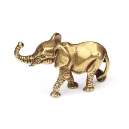 Antique Classic Statue Copper Elephant Home Decor Office Handicrafts Featured