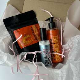 Set Of 3 pc.  Shower gel, Body Scrub and Body Milk Lotion