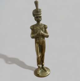 French vintage brass old soldier Legionnaire Statue Figurine Napoleonic Old