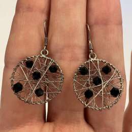 Fine Vintage Sterling Silver 925 Women's Jewelry Stud Earrings Hand Made Italy