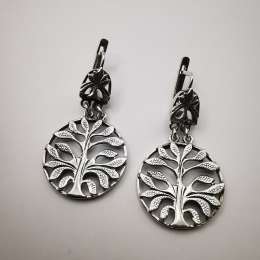 Artwork Vintage Filigree Women's 925 Sterling Silver Earrings Jewelry  8,6 g