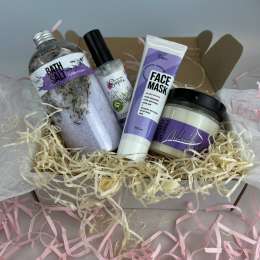 Set Of 4 pc.  Body Lotion, Face mask, Massage Candle and Bath Salt
