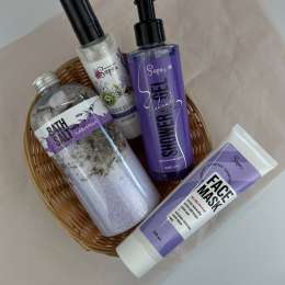 Set Of 4 pc.  Shower gel, Face Mask, Body Lotion and  Bath Salt