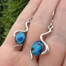 Vintage Sterling Silver 925 Women's Jewelry Stud Earrings Stone Gift Box Marked