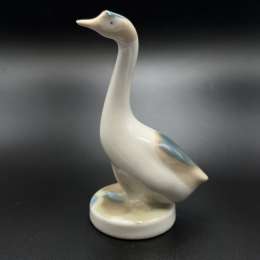 Vintage Soviet Porcelain Figure Statue Goose Marked Gorodnitsa Ukraine 6.2 cm