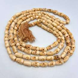 Vintage Nepal Tibet 106 Prayer Bead Buddhism Bone Skull Meditation Mala Necklace
