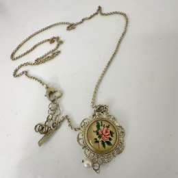 PUNCHAOS Woman Fashion Costume Jewelry Floral silver Pendant Necklace GIFT