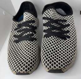 Adidas Deerupt Black & White Runner Sneaker/Size 7 Men's Running Shoes