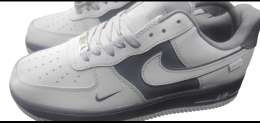 Nike sports shoes, size US 9.5, white and black, distinctive and elegant design