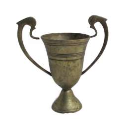 Antique Statue Cup Handle Wine Copper Solid Pot Handmade Brass Etched