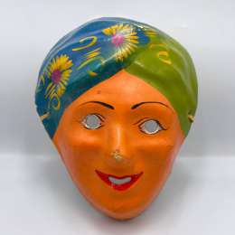 1950's Vintage USSR Paper Mache Carnival Halloween Face Mask Handmade