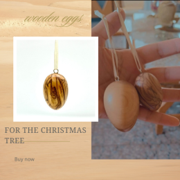 Marinated Olive Wood Egg Painted Easter Kids for Christmas Tree A strong type