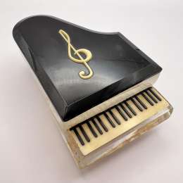 1950's Vintage USSR Odessa Plastic Piano Powder Trinket Jewelry Box Signed