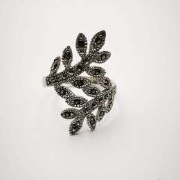 Vintage Jewelry, Stylish Women's Ring, 925 Sterling Silver, Marcasite