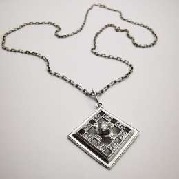 Vintage Stylish Women's Pendant ,Chain,925 Sterling Silver,Jewelry,Zircon