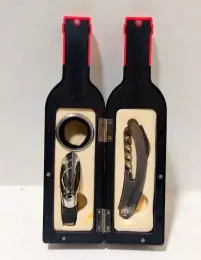 Wine Opener Set Wine Bottle Opener Cork Remover With Bottle Shape Storage Case