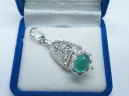 Vintage Pendant Sterling Silver 925 Stone Ulexite Jewelry Women's Stamp 3.03gr