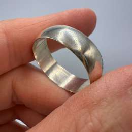Vintage Men's Jewelry Wedding Band Ring Engagement Silver 84 Marked Size 12.5