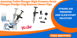 Amazing Toilet Plunger High Pressure Drain Plunger Dredge Clog Remover Sewer Pip