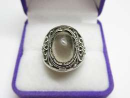 Vintage USSR Ring Sterling Silver 925 Stone Jewelry Womens Stamp Size 8US
