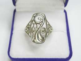 Vintage USSR Ring Sterling Silver 925 Jewelry Womens Beautiful Stamp Size 9US