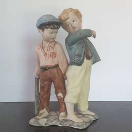 Vintage Romania Hand-Painted ARPO Fine Ceramic Figurine 22cm Decorative