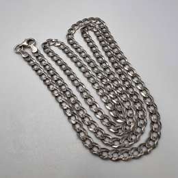 Vintage Niello Sterling Silver 925 Women's Men's Chain Necklace Marked 10.6 gr