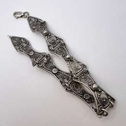 Vintage Bracelet Jewelry Women Men Handmade From 925 Sterling Silver 12.5 gr