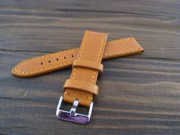 Watchband. Bracelet for watches. Strap. Bracelet. New, leather Redhead Brown