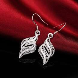 High Quality 925 Sterling Silver Earrings Women Flower Jewelry Popular Classic