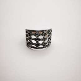 Vintage Unisex Ring,925 Sterling Silver Star,Jewelry,Handmade,Marcasite
