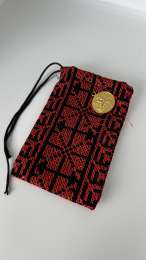 Red Embroidered Women's Coin Purse Wallet Small pocket Handbag Handmade