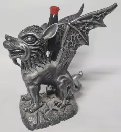 Vintage large Dragon 3 Knife wings Statue Resin Dagger Stand Holder With Knives