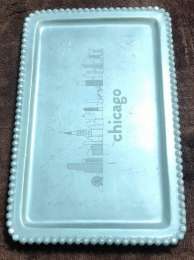 Vintage Chicago Mariposa Tray: Beaded Hugs & Kisses Embossed Design