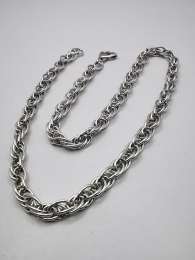 Vintage Beautiful  Jewelry Chain, 925 Sterling Silver, Signed  28.38g