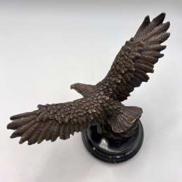 Vintage Collectible Solid Bronze Figure Statue Bird Eagle Home Decor Wildlife
