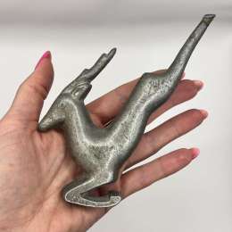 Vintage Soviet Russian Aluminum Deer Car Pad Car's Accessory Volga GAZ 21