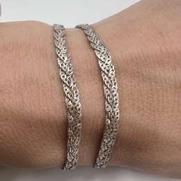 Vintage Sterling Silver 925 Woven Chain Necklace Handmade  Women's Men's Signed