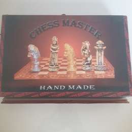 Artisan Crafted Ceramic Chess Set Unique Original Box Vintage Collectible Game