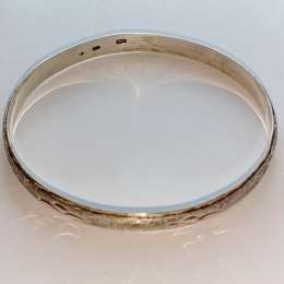 Vintage silver bracelet, diameter 60 mm, weight 14 g.