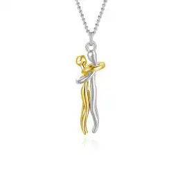Hug Couples Pendant Necklace for Him and Her, The Tale of Two Lovers Jewelry