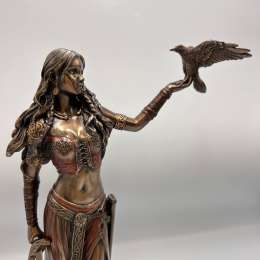 Morrigan Goddess of Birth War Statue Figure Polystone Bronze Home Decor Gift