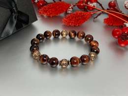 Author's Work New Women's Bracelet, Natural Stone, buffalo eye, volcanic lava