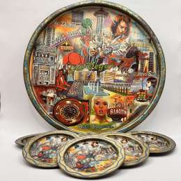 1970 Vintage Set of Tray 11