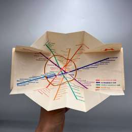 1974 Vintage USSR Soviet Collectible Postcard Moscow Metro Map Subway Souvenir