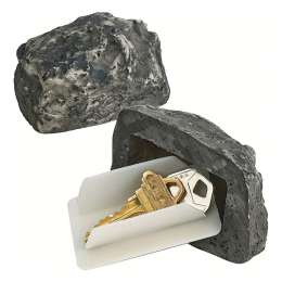 Outdoor Hidden Key Storage Box – Fake Rock Safe for Spare Keys.