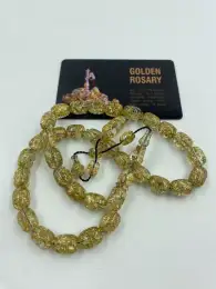 Rosary 33 Beads Islamic Prayer Epoxy Cast Gold Leaf Tasbih Misbaha W Certificate