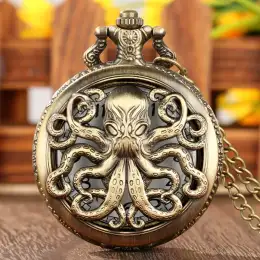 Vintage Black Necklace Pendant - Black Quartz Pocket Watch - Jewelry
