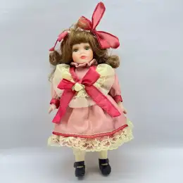 Vintage Girl Blonde Doll Edition Limited Pink Porcelain Toys Remeco 368 England