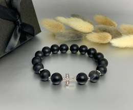 Author's Work New Unisex Bracelet, Natural Stone Black Agate